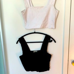 Cotton On Wide Strap Straight Neck Crop Cami (set of two)